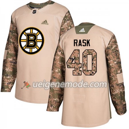 Herren Eishockey Boston Bruins Trikot Tuukka Rask 40 Adidas 2017-2018 Camo Veterans Day Practice Authentic